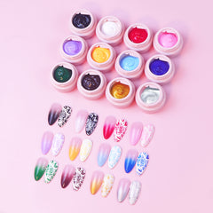 3-in-1 Stamping Ombre Paint Gel Polish Set
