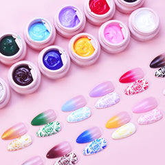 3-in-1 Stamping Ombre Paint Gel Polish Set