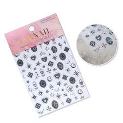 Chrome Nail Sticker - Relief Sculpture