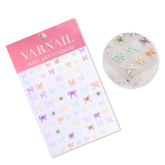 Rhinestone Nail Sticker - Coquette Bows(Macaron)