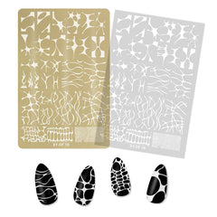 Nail Stamping Plates - Irregular Lines