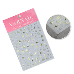 Rhinestone Nail Sticker - Snowflake (Gold)