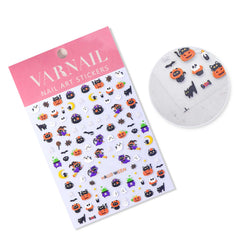 5D Nail Sticker - Cat Pumpkin Lamp