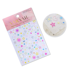 Chrome Nail Sticker - Colorful Star