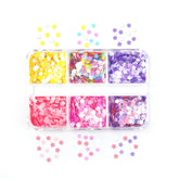 Pastel Flower Nail Glitters - 6 Grids