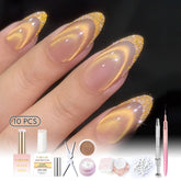 Trendy Nail Design Kit - No.27 Luxury Gold French
