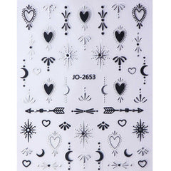 Nail Sticker - Chrome Star & Moon