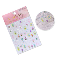 5D Nail Sticker - Flower Frame
