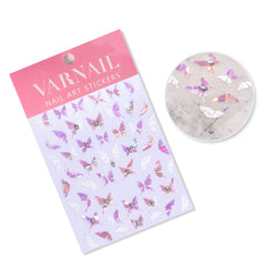 Rhinestone Nail Sticker - Pink Shell Butterfly
