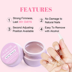 Solid Press-On Nail Tips Adhesive Glue