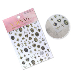 Chrome Nail Sticker - Relief Sculpture