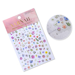 Chrome Nail Sticker - Gold Leaf Dried Flower