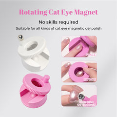 Automatic Glass Bead Cat Eye Design Magnet