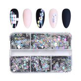 6 Grids Holographic Nail Sequins - Geometry