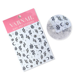 Chrome Nail Sticker - Snake (Black)