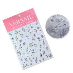 Chrome Nail Sticker - Snake (Gold)