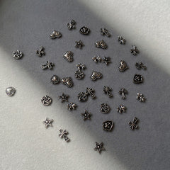 Metallic Cross Nail Art Charms