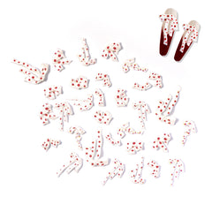 Soft 3D Nail Charms - Polka Dots Pearl Bow Knot