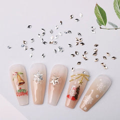 6 Grids Nail Sequins - Diamond Snowflake