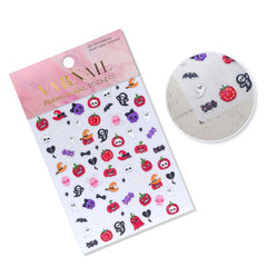 Jelly Nail Sticker - Red Halloween