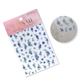 Chrome Nail Sticker - Blue and White Pottery