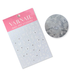 Rhinestone Nail Sticker - White Wildflower