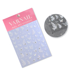 Rhinestone Nail Sticker - Dreamy White Butterfly