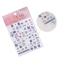 Rhinestone Nail Sticker - Cowboy Bear
