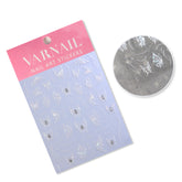 Rhinestone Nail Sticker - Lucky White Butterfly