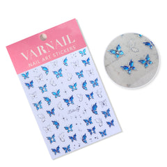 Rhinestone Nail Sticker - Blue Butterfly
