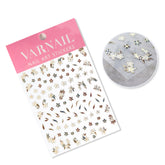 Chrome Nail Sticker - Vintage Flower