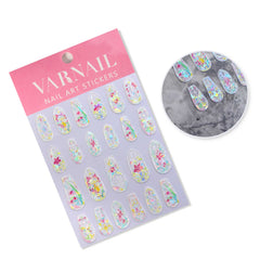 Shell Nail Sticker - White Rococo Window (Long)