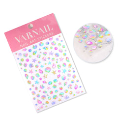Rhinestone Nail Sticker - Colorful Shells
