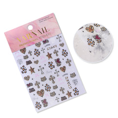 Chrome Nail Sticker - Leopard Print