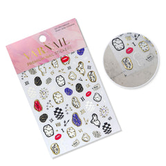 Chrome Nail Sticker - Distorted Clock