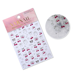Chrome Nail Sticker - Bowknot Cherry