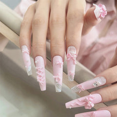 Soft 3D Nail Charms - Cross-strap Bow