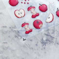 Jelly Nail Sticker - Red Apple