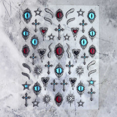 Chrome Nail Sticker - Serpent Eyes