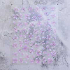 Shell Nail Sticker - Icy Flower (Pink)