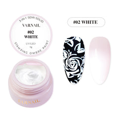 3-in-1 Stamping Ombre Paint Gel - 02 White