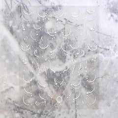 Rhinestone Nail Sticker - Pearl Necklace