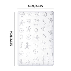 Nail Art Mold - JT035 Skeleton