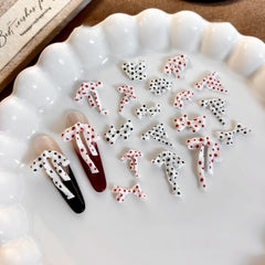 Soft 3D Nail Charms - Polka Dots Pearl Bow Knot