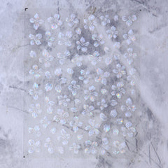 Shell Nail Sticker - Icy Flower (White)