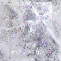 Shell Nail Sticker - Fireworks & Castle