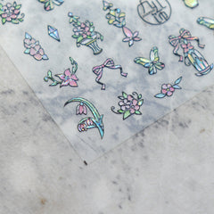 Shell Nail Sticker - Flower Shadow