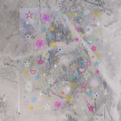 Chrome Nail Sticker - Colorful Star
