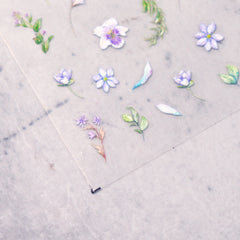 5D Nail Sticker - Purple Flower