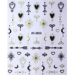 Nail Sticker - Chrome Star & Moon
